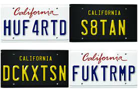 Huge selection of items · high quality products · custom monograms The Funniest Vanity Plates Rejected By The California Dmv