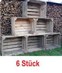 6 stuck alte rustikale holzkisten obstkisten weinkisten tisch regal vintage box ebay obstkisten holzkisten obstkisten regal