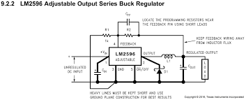 The lm2596 series operates at a switching frequency of 150 khz, thus allowing smaller sized filter components than what would be required with lower frequency switching regulators. Hacking A Cheap Dc Dc Buck Converter Module Lm2596 Chip Into A Cc Led Driver Electrical Engineering Stack Exchange