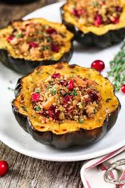 Quinoa Stuffed Acorn Squash Recipe Vegan Thanksgiving Recipes Acorn Squash Vegan Thanksgiving