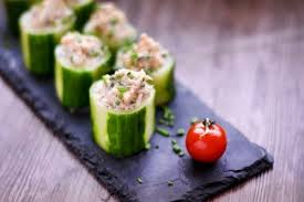 Bouchees De Concombre Au Crabe Recette Recettes De Cuisine Recettes D Amuse Gueules Bouchees De Concombre