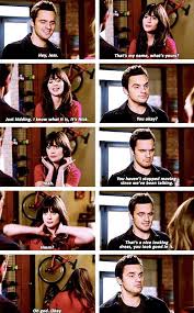 Jess Is Me Whenever Someone I Find Attractive Actually Speaks To Me New Girl Funny New Girl Quotes New Girl Nick And Jess