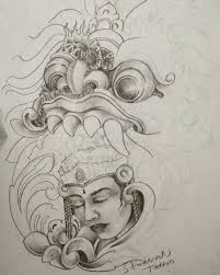 Sketsa secara umum dikenal sebagai bagan lukisan atau rencana lukisan yang akan dibuat. Sket Tatto Bali Goreng