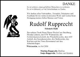 Check spelling or type a new query. Rudolf Rupprecht Traueranzeige Trauer Infranken De