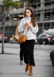 Street Style Lily Collins Fashion Style - Lily Collins Outfit Ideas 02 12 2019 Lily Collins Style Lily Collins Casual Celebrity Street Style