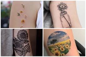 Roses are not just a beautiful flower but are popular choice for both women and men for a tattoo since the 1930's; 35 Beautiful Sunflower Tattoos For The Bright And Optimistic Inspirationfeed