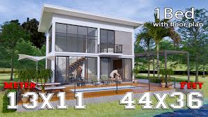 They include lakefront properties, coastal homes and stilt house plans. Lake House Plans 13x11 Meter 44x36 Feet House Design 3d