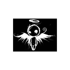 Black And White Angels Logo Emo Angel Black Angels Drawings Angel Drawing