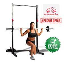 Power Rack Pull Up Stand Bar Squat Cage Exercise Home Gym Workout Fitness Indoor Gym Workouts Pull Up Stand Home Gym