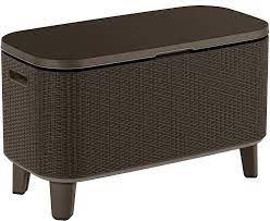 This is a 5 star review on the keter unity xl table. Keter Bevy Bar Cool Box And Side Table Brown Amazon De Garden