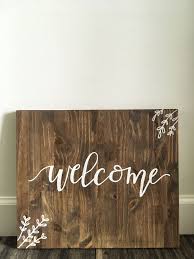 This Welcome Sign Is The Perfect Gift For Any New Home Or New Home Buyer This Sign Greets All Guests With Smile Calligraphy Signs Handmade Home Decor Decor