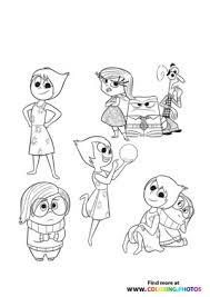 Let's create some colorful emotions! Inside Out Coloring Pages For Kids