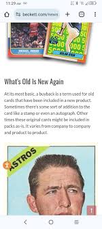 What is the purpose of the Topps Heritage buyback card?