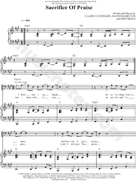 And we (c) offer up to (g) you the sacri (d) fices of (g) joy. Don Moen Sacrifice Of Praise Sheet Music In A Major Download Print Sku Mn0055260