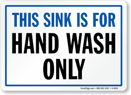 With kitchens being one of the most dangerous workplaces to in the uk, the right type of appropriate signage in kitchens and catering environments can help avoid accidents occurring. This Sink Is For Hand Wash Only Sign