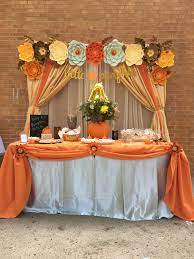 Little Pumpkin Theme Babyshower Backdrop For Dessert Table Lalaspartycreations5 Ig Baby Shower Pumpkin Pumpkin Theme Baby Shower Baby Shower Fall