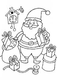 Babbo Natale Da Stampare E Colorare Babbo Natale Sulla Slitta Pagine Da Colorare Di Natale Babbo Natale Natale
