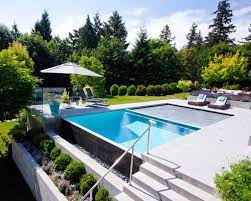 21 Landscape Small Backyard Infinity Pool Design Ideas Garden Pool Design Swimming Pools Backyard Modern Pools