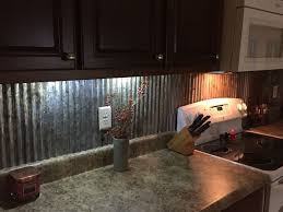 Rustic Backsplash From Reclaimed Tin Roofing Rustic Kitchen Backsplash Rustic Kitchen Rustic Backsplash