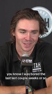 My favorite thing from Utah Hockey Club media day is that Clayton Keller  also gets bored when there’s no hockey in his life. #nhl #utahhockeyclub  #utah #saltlakecity