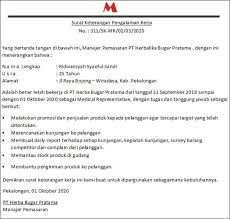 21 Contoh Surat Pengalaman Kerja Simple Menarik Unik Surat Kerja Tanggal
