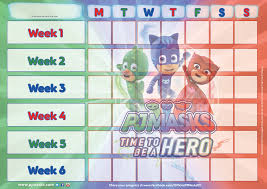 Pj Masks Back To School Reward Chart Printable Reward