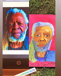 Portrait painting. Art Therapist pioneer Cliff Joseph