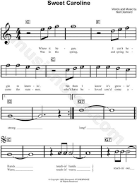 Neil Diamond Sweet Caroline Sheet Music For Beginners Download Print Saxophone Sheet Music Piano Sheet Music Beginners Accordion Sheet Music