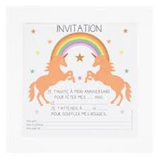 Invitation anniversaire fille 10 ans licorne. Invitation Anniversaire Fille 7 Ans Licorne