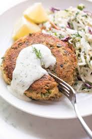 These salmon cakes are made with fresh salmon to optimize tenderness and flavor. Whole30 Keto Salmon Cakes With Lemon Dill Aioli Tastes Lovely