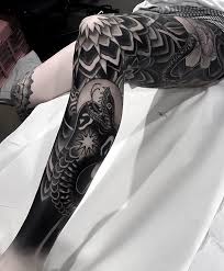 Black And White Japanese Tattoo Leg Sleeve Japanese Inspiration Inkstinct Traditional Tattoo Sleeve Tattoos Leg Sleeve Tattoo
