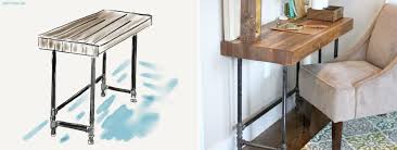 Maker pipe structural pipe fittings are so simple to use and you can customize the pipe desk plans to build an industrial desk with drawers, or a pipe desk with shelves, depending on your home office needs. Simple And Versatile Diy Desks From Pipes And Wood