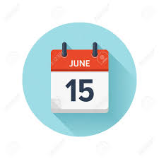 Un 15 de junio se celebraron las primeras elecciones democraticas en españa, tras el fin de la dictadura franquista. 15 De Junio Icono De Calendario Plano Diario De Vector Fecha Y Hora Dia Mes 2018 Vacaciones Temporada Ilustraciones Vectoriales Clip Art Vectorizado Libre De Derechos Image 86629538