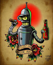 Bite My Shiny Metal Pin On Bender Futurama