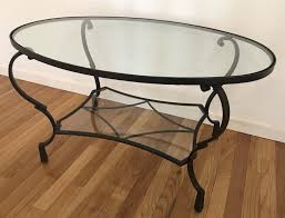 31.5 inch living room marble coffee table oval wrought iron sofa end table modern simple small apartment furniture, irregular black frame, white $596.89 $ 596. Sold Price Contemporary Wrought Iron Glass Oval Coffee Table February 4 0121 12 00 Pm Est