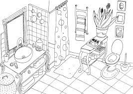 salle de bain a colorier maison coloriage visage nourriture