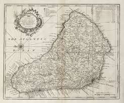 Carlisle bay, harison's cave, st. An Accurate Map Of The Island Of Bowen Mittelamerika Karibik West Indies 1747