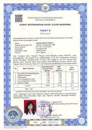 Surat Keterangan Hasil Ujian Nasional Skhun Paket B Setara Smp