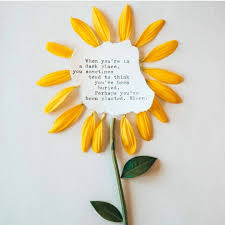 When You Re In A Dark Place You Sometimes Tend To Think You Ve Been Buried Perhaps You Ve Been Planted Bloom Quote By Bloom Quotes Sunflower Quotes Words