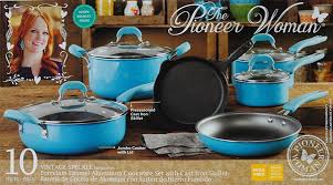 The statue is of a sunbonneted woman leading a child by the hand. The Pioneer Woman Non Stick Turquoise Cookware Set 10 Piece Walmart Inventory Checker Brickseek