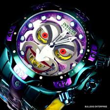  invicta 瑞士錶 西門旗艦店 swiss watches since 1837 no. Invicta 30124 Reserve Dc Comics Joker 52mm Men S Watch Green Purple For Sale Online Ebay