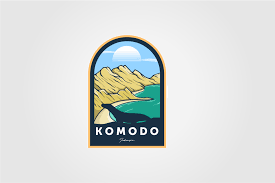Download Komodo Island Vintage Logo Vector Graphic By Lawoel Creative Fabrica SVG Cut Files
