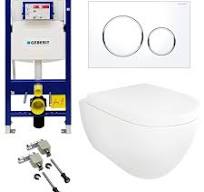 Alpenberger Wand WC Spülrandlos | Vorwandelement WC Set Komplett | Toilette  mit Geberit Unterputzspülkasten & Geberit Duofix Bausatz & ...