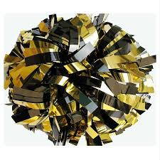 Black And Gold Pom Poms Decorations Metallic Gold And Black Cheerleading Pom Poms Gold Pom Poms Diy Pom Poms Cheerleading Pom Poms