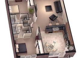 Pembagian dua kamar tidur utama dapat diperuntukan untuk orang tua dan anak. Desain Rumah Minimalis Sederhana 1 Lantai 2 Kamar