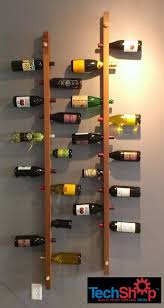 Find the rivet on the wall where you intend to mount your wine rack. Wall Mounted Vertical Wood Wine Rack 10 Steps With Pictures Instructables