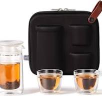 Amazon.com | ZENS Travel Tea Set,Glass Portable Teapot ...