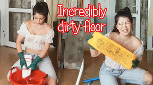 Cleaning The Floor In A Wet T-Shirt - YTboob