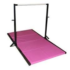 Black Gymnastics Mini High Bar With Pink 2 Inch Folding Mat Gymnastics Bar Gymnastics Bars For Home Cheap Gymnastics Bars