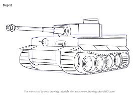 Learn How To Draw A Tiger Tank (Military) Step By Step : Drawing Tutorials  | Xe Tăng, Chủ Đề, Bé Trai